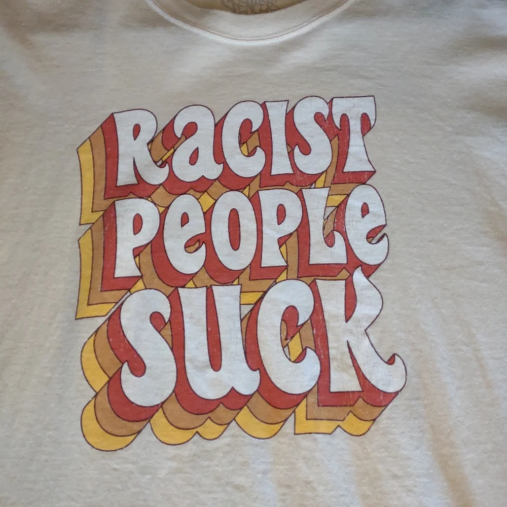 Racist People Suck Graphic Unisex Tee Shirt XL - Picture 5 of 5